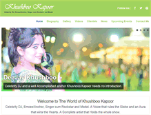 Tablet Screenshot of khushbookapoor.com